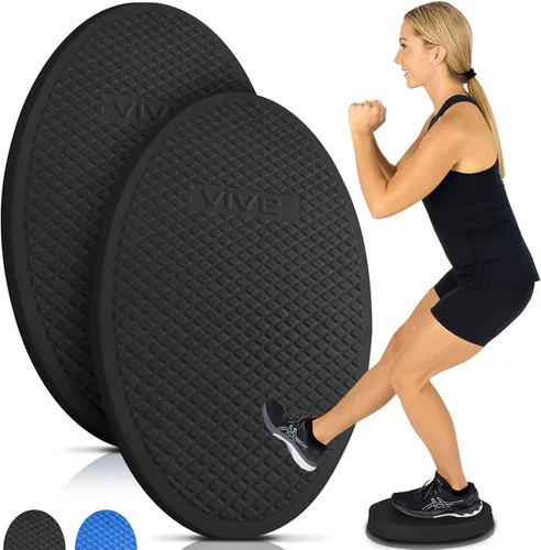 Miniatura 11 de Vive Almohadilla de equilibrio ovalada, cojín tambaleante para equipos de terapia física y rehabilitación, espuma suave para entrenamiento, yoga