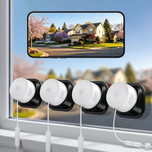 Miniatura 10 de Cámaras de seguridad de ventana sin taladro, 2 paquetes de cámaras magnéticas para seguridad del hogar, 5G y 2.4G WiFi para interiores en ángulo