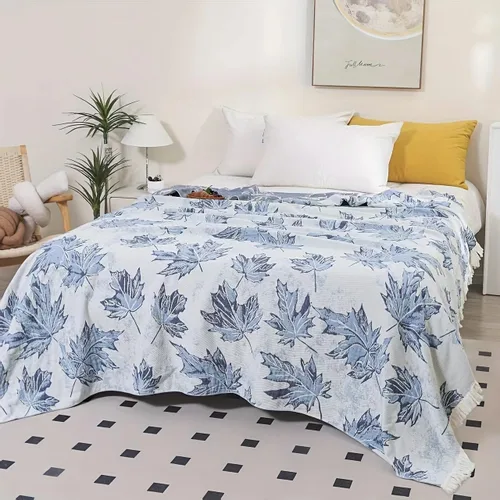 Miniatura 16 de SANACYNA - Manta de muselina de gasa de 6 capas 100% algodón, manta de girasol tamaño Queen 90 x 90 pulgadas, manta ligera suave y transpirable
