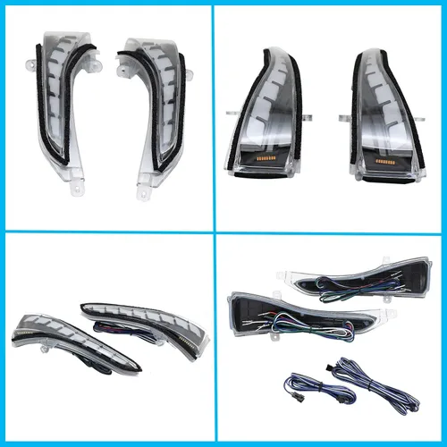 Miniatura 5 de Espejos de vista lateral Indicador de luz intermitente secuencial dinámico LED luz de señal de giro para Infiniti Q50 Q60 Q70 QX30 QX50 QX60 QX70