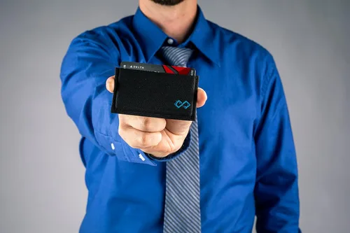 Miniatura 2 de Infinity Wallet cartera minimalista para hombre, talla única , Azul