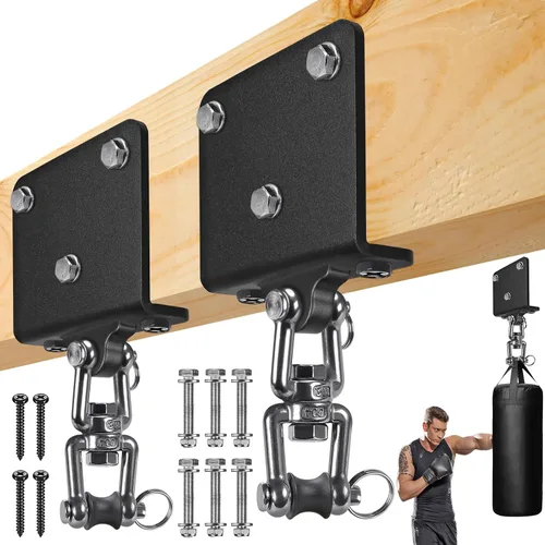 Miniatura 10 de Kipika Soporte de pared para bolsa pesada, soporte de bolsa de boxeo resistente para entrenamiento en interiores, gimnasio en casa, soporte