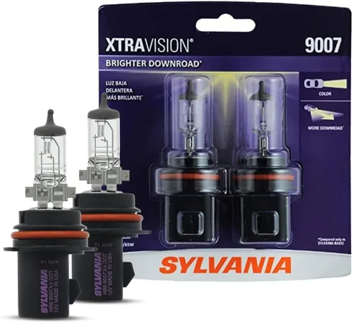 SYLVANIA - 9007 XtraVision - Bombilla halógena de alto rendimiento para faros delanteros, luz alta, luz baja y bombilla de repuesto antiniebla