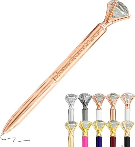 Miniatura 65 de Hasta 100 bolígrafos de diamante personalizados a granel con nombre, bolígrafo de impresión personalizada con logotipo de negocios grabado, mensaje