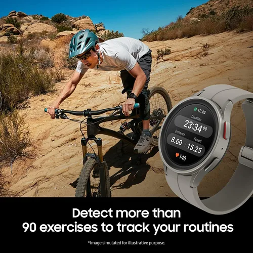 Miniatura 5 de SAMSUNG Reloj inteligente Galaxy Watch 5 Pro LTE de 1.772 in con rastreador de cuerpo, salud, fitness y sueño, batería mejorada, cristal de zafiro