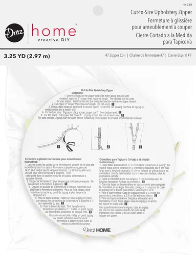 Miniatura 12 de Dritz Home 9069 Cremallera de tapicería de latón, 72 pulgadas, beige