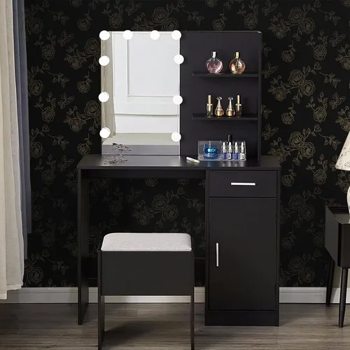 Miniatura 7 de CAX Nourilife - Papel tapiz floral para despegar y pegar, papel tapiz negro y dorado, papel de contacto extraíble para armarios de pared, flores