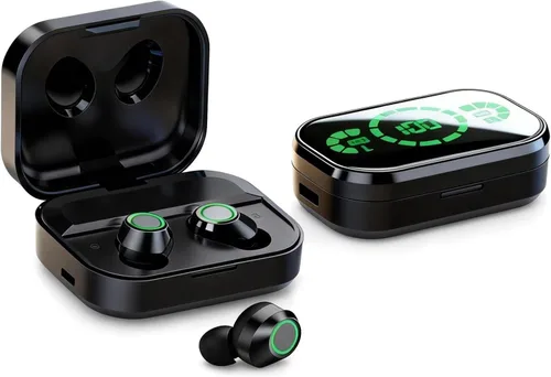 Miniatura 5 de TWS - Auriculares inalámbricos Bluetooth intrauditivos, impermeables, con dientes azules, auriculares inalámbricos para iPhone, teléfonos Android