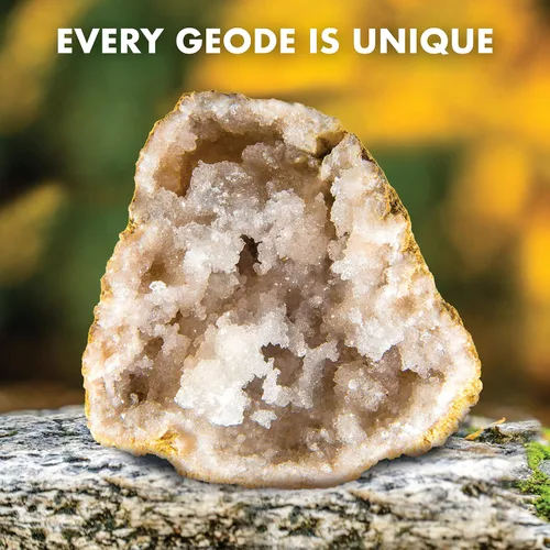 Miniatura 5 de Abre 2 geodas grandes – Abre tu propia geoda grande con cristales, kit de ciencias de la Tierra para niños para aprender geología, regalos