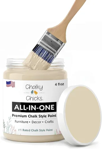 Miniatura 81 de Chalky Chicks - Pintura mate a la tiza, no requiere lijado, 4 onzas líquidas, color gris oscuro (Gun Metal Gray), para muebles, pintura sin Gris
