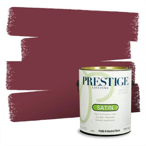 Miniatura 52 de Prestige Paints Pintura exterior e imprimación en uno, 1 galón, plano, coincidencia comparable de Valspar* Amber Rose*