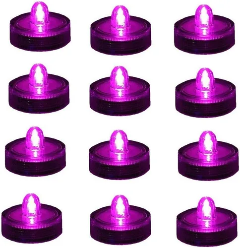 Miniatura 10 de Luz LED brillante sin llama, funciona con pilas, vela de té sumergible impermeable, decoración de jarrón bajo el agua para fiestas y bodas, paquete