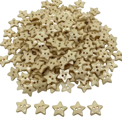 Miniatura 14 de Queenbox 30 botones de estrella de cinco puntas de 0.59 pulgadas con 2 agujeros, botones de costura de resina para tejer, manualidades, costura