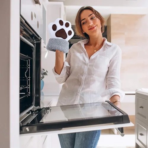 Miniatura 2 de Beyond Your Thoughts Paquete de 2 medias de Navidad para perro, diseño de pata de mascota, medias colgantes para chimenea para mascotas y decoración