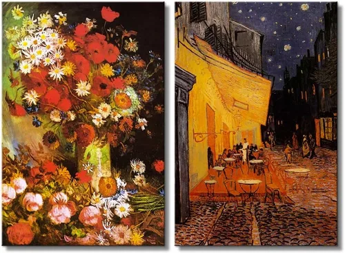 Miniatura 34 de wall26 - Les Alyscamps (Avenue in Arles) / Avenue of Poplars in Autumn de Vincent Van Gogh - Reproducción de pintura al óleo en juego de 2