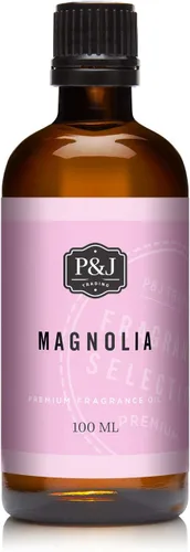 P&J Aceite de Fragancia | Aceite de Magnolia 100ml (3.4 fl oz) - Aromas de Velas para Hacer Velas, Freshie, Suministros para Hacer Jabón, Aromas de