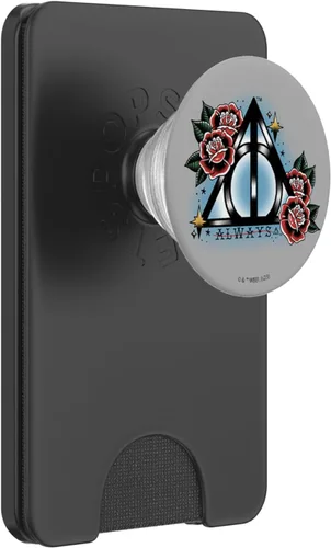 Miniatura 7 de Harry Potter Always Deathly Hallows Símbolo floral Retrato PopSockets intercambiables PopGrip