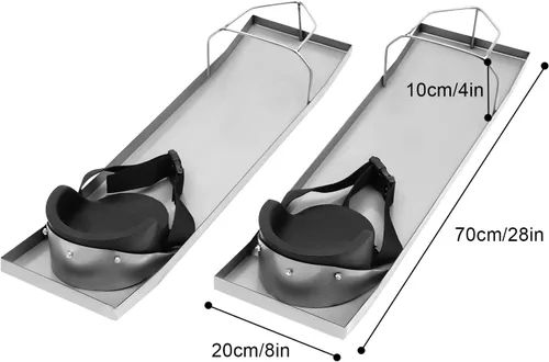 Miniatura 3 de Rodilleras de hormigón, 28 x 8 pulgadas, de acero inoxidable, curvadas con rodilleras, rodilleras, tablas de kneedboards de concreto, deslizadores