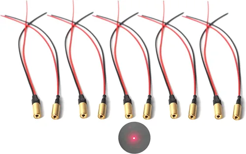 Miniatura 11 de módulo láser de luz roja 650nm módulo láser industrial longitud focal ajustable 0.244 in (punto-2packs)