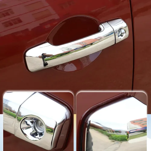 Miniatura 5 de ABS coche exterior manija cubierta decorativa ajuste para Toyota FJ Cruiser manija accesorios 4 unids/set (brillante)