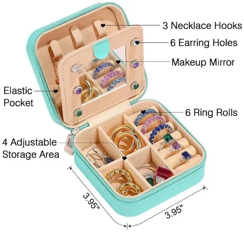 Miniatura 4 de Regalos personalizados para mujeres y niñas, estuche de joyería de viaje, regalos para adolescentes y niñas, regalos de moda para adolescentes
