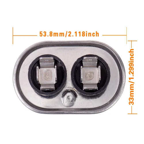 Miniatura 2 de 12.5 uF MFD ±6% 370/440 VAC CBB65 Condensador de arranque ovalado para arranque del ventilador y aire acondicionado o bomba de calor