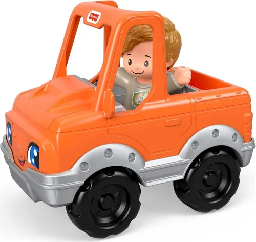 Miniatura 4 de Fisher-Price Little People - Juguete para niños pequeños, ayuda a un amigo a recoger camión, vehículo naranja y figura para jugar a partir de 1 años