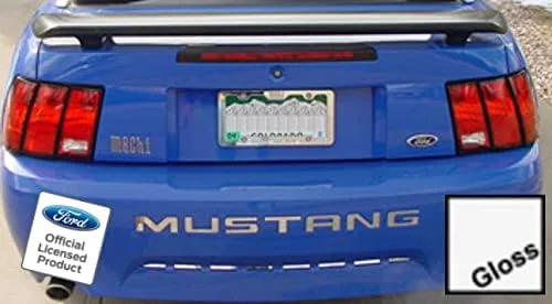 Miniatura 21 de Adhesivos de letras para parachoques trasero para Ford Mustang Negro (Brillo) -CB (se adapta a 1999-2004)