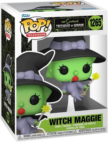 Miniatura 2 de POP The Simpsons: Treehouse of Horror - Figura de vinilo de Maggie Funko de bruja (incluye funda protectora de caja compatible), multicolor, 3.75