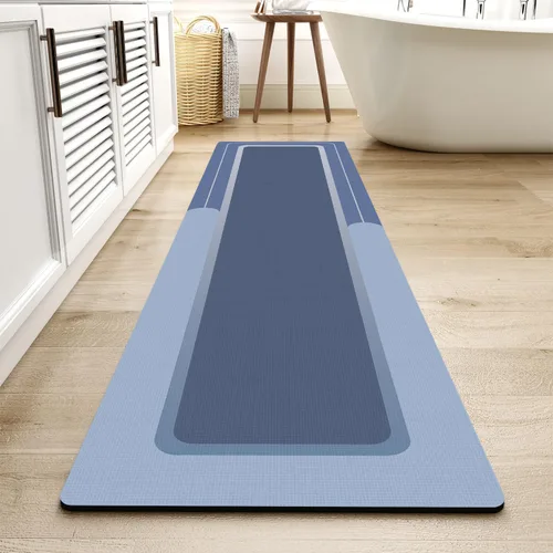 Miniatura 13 de MontVoo -Alfombra de baño, antideslizante, súper absorbente, resistente a las manchas, de secado rápido, delgada, para baño, suelo, bañera, tocador