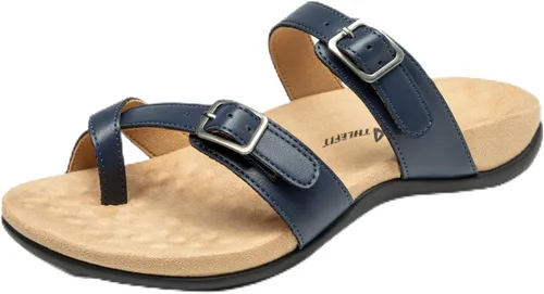 Miniatura 8 de Athlefit Sandalias ortopédicas para mujer con soporte de arco ajustable y cómodas para caminar