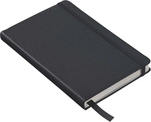 Miniatura 2 de Cuaderno de cuero, diario de escritura, cuero de grano completo, papel a rayas estrechas, cuadernos para el trabajo y la escuela, negro medianoche