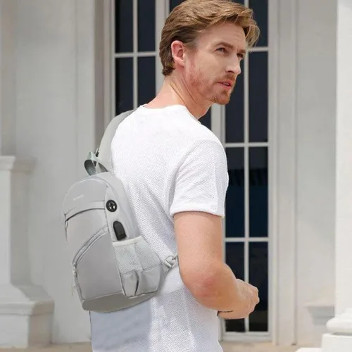 Miniatura 7 de BOSTANTEN Bolso bandolera para mujeres y hombres, bolso cruzado ligero para mujer, bolsa de hombro para viajes, senderismo, con puerto de carga USB