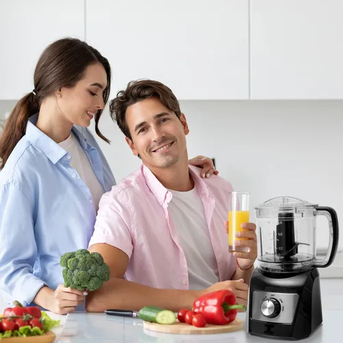 Miniatura 5 de Moss & Stone Mini procesador de alimentos de 3 tazas, picador de verduras fuerte para cortar en cubitos, picar, picar y hacer puré de 300 vatios