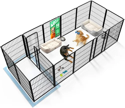 Miniatura 100 de FXW Homeplus Unleashed Corralito para Perros de Interior - Juego Sin Estrés y Seguro, Resistente de 24 Pulgadas 4 Paneles Corral para Cachorros