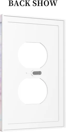 Miniatura 4 de Cubiertas decorativas para placa de interruptor, bonita textura de mármol, receptáculo de 1 banda, placa de pared dúplex, cubierta de interruptor