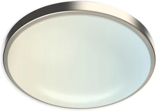 Lámpara de techo LED de 11 pulgadas, níquel cepillado, regulable, temperatura de color, acogedora, cálida a fría, luz blanca diurna 2700K 3000K