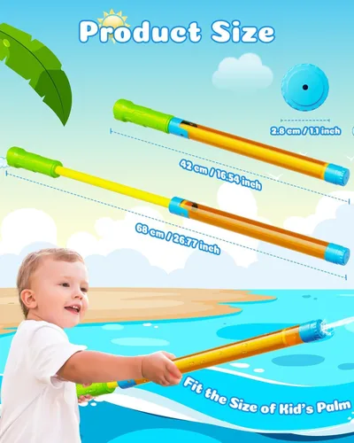 Miniatura 4 de Pistola de agua para niños y adultos: 3 pistolas de agua para exteriores para niños de 3-4-5-8-12 años a granel, divertido juguete de chorros