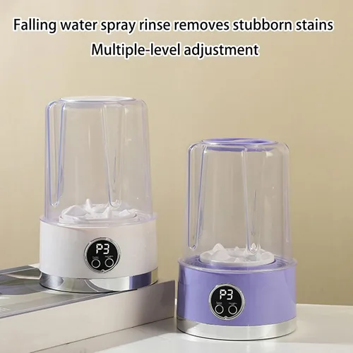 Miniatura 9 de USB-Powered Compact Delicates Washer Quiet Automatic Lightweight Ideal for Camping & Small Spaces USB Rechargeable Small Washer
