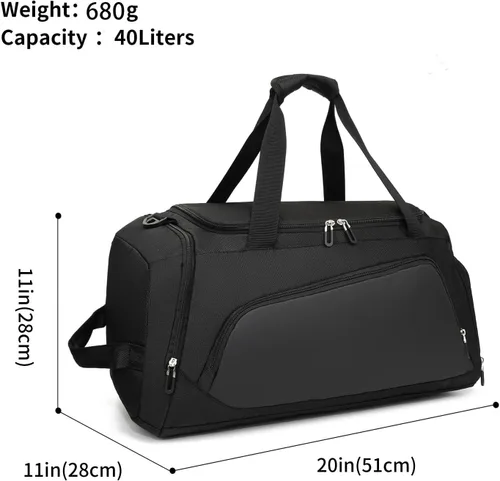 Miniatura 2 de Bolsa de gimnasio impermeable con compartimento para zapatos y humedad para hombresmujeres, bolsas deportivas para entrenamiento, fitness, viajes