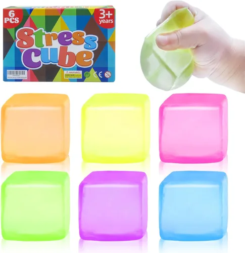 Paquete de 6 bolas de estrés para adultos y niños, juguetes sensoriales para aliviar la ansiedad y el estrés, juguetes relajantes, bolas de estrés