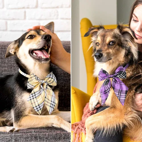 Miniatura 7 de Segarty Lazos para el cuello para perro, 30 piezas ajustables para mascotas para perros medianos y grandes, corbatines para mascotas, accesorios