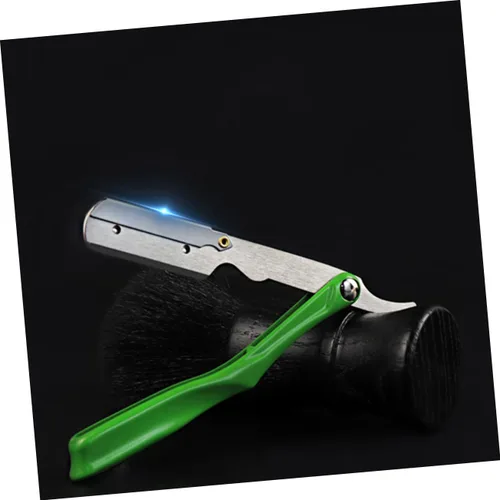Miniatura 4 de Beavorty 2 unids mango ergonómico Barber Razor Blade Holder Barber Shop Blade Holder para el hogar