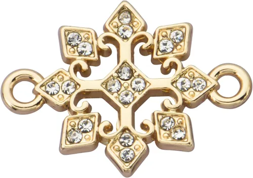 Miniatura 5 de Paquete de 20 dijes de diamantes de imitación chapados en oro, accesorios de cristal para collares, pulseras, joyería, manualidades, bricolaje