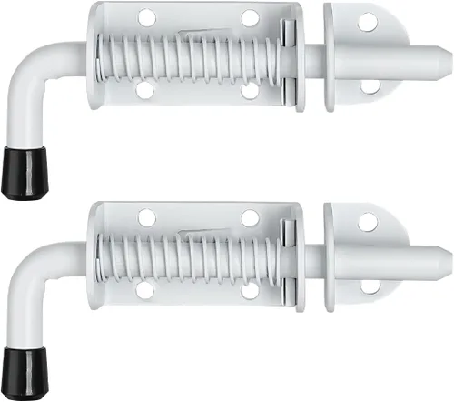 Miniatura 6 de JQK pasador de pestillo con resorte, perno de barril de acero inoxidable 304 engrosado de 2 mm para cerradura de puerta, acabado cepillado de 5 Negro