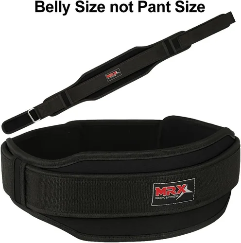 Miniatura 3 de MRX - Cinturón de levantamiento de pesas con soporte de espalda doble, entrenamiento de gimnasio, cinturones de 5 pulgadas de ancho, 11
