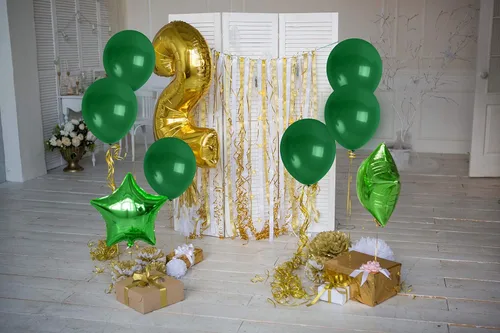 Miniatura 4 de Treasures Gifted - Globos de un solo color mate, Verde Pino
