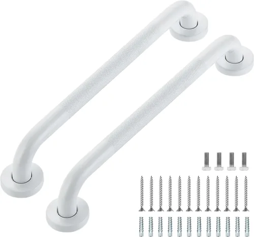 Miniatura 5 de Barras de agarre para ducha, paquete de 2 asas antideslizantes de ducha de 16 pulgadas para ancianos, barra de seguridad para ducha, barras