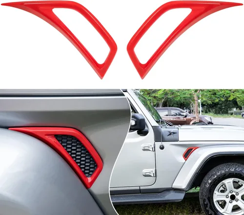 Miniatura 9 de Bonbo 2 unidades de accesorios exteriores para molduras de rueda, molduras de salida de aire acondicionado lateral para Jeep Wrangler JL JLU Sports
