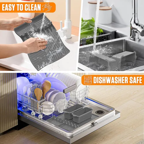 Miniatura 4 de Accesorios para parrilla Octaplay para Blackstone – Esterilla de silicona para parrilla y forros de taza de grasa (paquete de 2) – Compatible